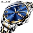 thumbnail image 2 of BELUSHI marca superior de lujo para hombre relojes luminosos a prueba de agua reloj de acero inoxidable cuarzo hombres fecha calendario reloj de pulsera de negocios Tan Jianjun  unisex, 2 of 2