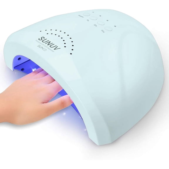 SUNUV UV LED Nail Lamp, Gel Light for Nail Polish UV Dryer SUNONE Blue