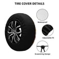 thumbnail image 2 of Wukai fall laef Maple Print Spare Tire Cover for RV Trailer,Waterproof PVC Faux Leather Wheel Cover Fit for Truck,Trailer,RV,SUV,Camper and Most Vehicle-15 inch, 2 of 6