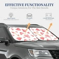 thumbnail image 3 of Kdxio Pink Hearts Print 2-Piece Sun Shade Front Windshield - Foldable Car Front Window Sunshades For Most Sedans Suv Truck, 3 of 6