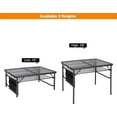 thumbnail image 3 of REDCAMP 3ft Folding Portable Grill Table for Outside, Lightweight Aluminum Metal Grill Stand Table with Adjustable Heights for Camping Cooking BBQ RV Picnic, Black, 3 of 9