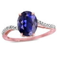 thumbnail image 3 of Star K� Big Stone Oval 10x8 Genuine Iolite Bypass solitaire engagement promise ring, 3 of 9