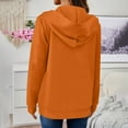 thumbnail image 6 of GaThRRgYP Stylish Outerwear Jacket for Ladies Winter Autumn,Women's Long Sleeved Pocket Orange S, 6 of 6