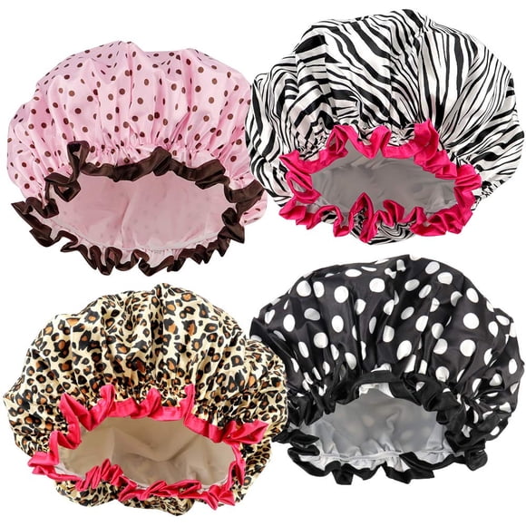 Gorro de ducha TCOTBE para mujer, reutilizable, ecológico, 4 piezas