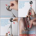 thumbnail image 5 of Ice Cream Scoop, Stainless Steel Ice Cream Scoop, Polished, 3 Pieces Different Sizes Small 4cm, Medium 5cm & Large 6cm Ice Cream Spoon With Ejector, R, 5 of 5