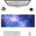 thumbnail image 4 of Galaxy XL Desk Mouse Pad, Nebula Galaxies in Space Extended Large Gaming Mousepad Desktop, Big Long Desk Mat Makeup for Laptop, Keyboard, Computer for Decor Women Office (Blue Purple, XL 31.5*11.8 In), 4 of 6