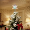 thumbnail image 5 of HAITIANS Christmas Tree Top Decoration, Led Rotating Snowflake Projector Light, Silver Sequins Inserted Into The Indoor Family Christmas And New Year Party Holiday Night Christmas Tree Decoration, 5 of 6