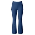 thumbnail image 5 of MMJ Cargo Pants for Women Flare Leg High Waist Fleece Lined with Pockets Stretch Casual Trousers Full Length Comfortable Warm Outdoor Hiking Travel, 5 of 8