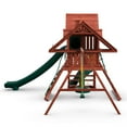Gorilla Playsets Sun Palace Deluxe Wooden Swing Set with 2 Slides