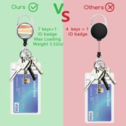 ID Badge Holder with Breakaway Lanyard and Retractable Reel Clip,Rainbow Color
