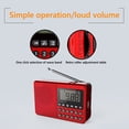 thumbnail image 4 of Lotpreco Multi-Function Radio FM/AM/SW Multi-Band Radio Portable Bluetooth Speaker MP3 Player can be Operated by Rechargeable Lithium Battery/3 AA Batteries Support TF Card/U Disk,Red, 4 of 7