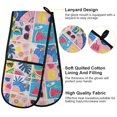 thumbnail image 4 of Dailycode Double Sided Oven Mitt with Loop Heat Resistant Kitchen Long Potholders 7" x 35" Summer Pictures, 4 of 6