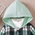 thumbnail image 6 of Duqingm Toddler Baby Boys Clothes Plaid Button Down Hooded Shirt + Sweatpants Fall Winter Outfits Set (Green,3-4 Years), 6 of 7