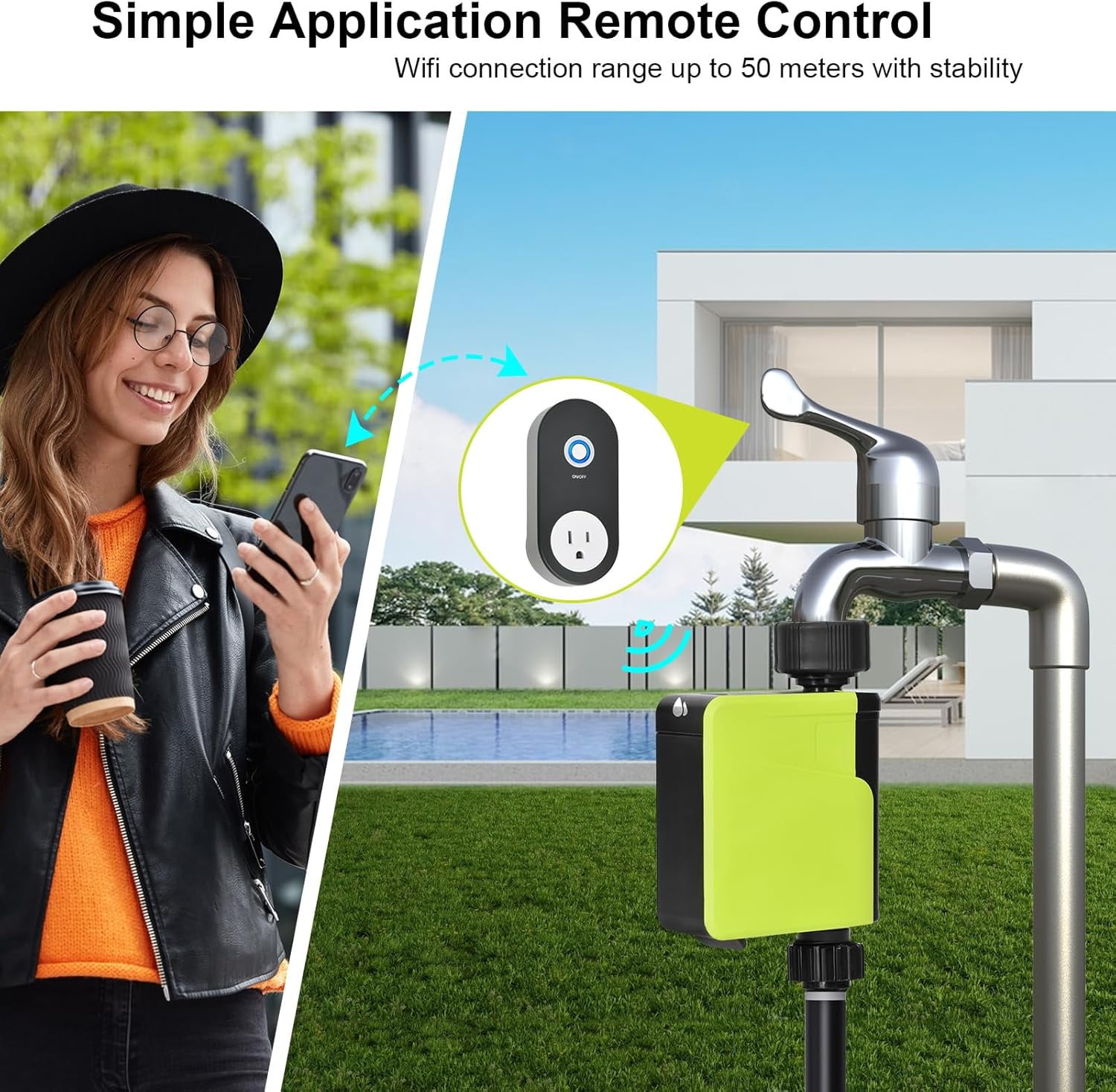 Nordic Hygge WiFi  Lawn Sprinkler Controller Irrigation System Valve Timer with WiFi Hub, App Control