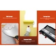 thumbnail image 4 of Drywall Skimming Blade Set: 12", 24", & 32" Stainless Steel Blades, 34"-81" Extension Handle, Spare Blades, Roller & Putty Knife with Storage Box, 4 of 15