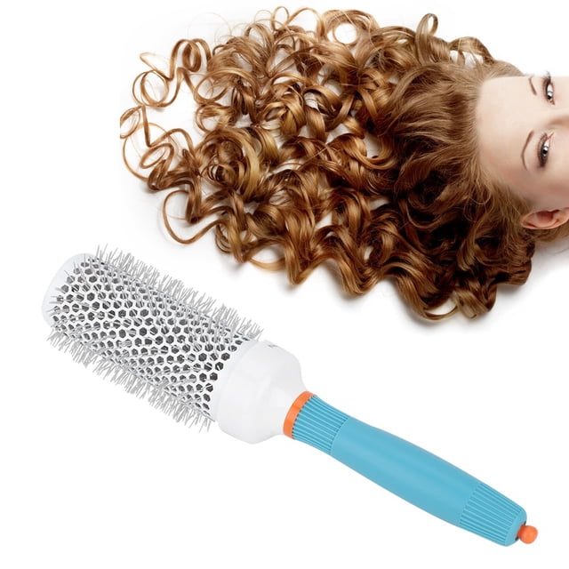 Peine Con Rodillo de Tomo de Aluminio, Nailon Resistente A Altas Tempteras, Dientes Irregulares, Peinado del Cabello, Masaje del Cuero Cabelludo, Peine de Peluquería Parado