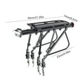 thumbnail image 2 of bedienty Alloy Mountain Bike Rear Luggage Rack Shelf Height Bracket Rod Adjustable Heavy Reflective Duty Dual for 24-29inch Bicycle, 2 of 6