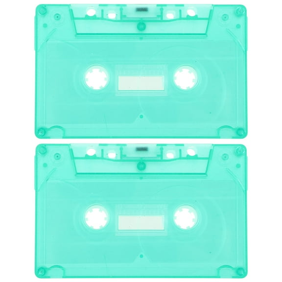 Hemoton 2pcs Empty Cassette Tape DIY Cassette Material Decorative Blank Cassette Handcraft Decoration