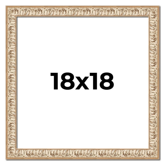 18x18 Frame White Real Wood Picture Frame Width 1.5 inches | Interior Frame Depth 0.5 inches |