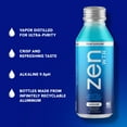 thumbnail image 4 of ZenWTR Ultra-Pure, Vapor Distilled Water, 16 OZ (Pack of 12) Bottled Water, 9 pH Alkaline Water with Electrolytes for a crisp, refreshing taste in an infinitely recyclable aluminum bottle., 4 of 16