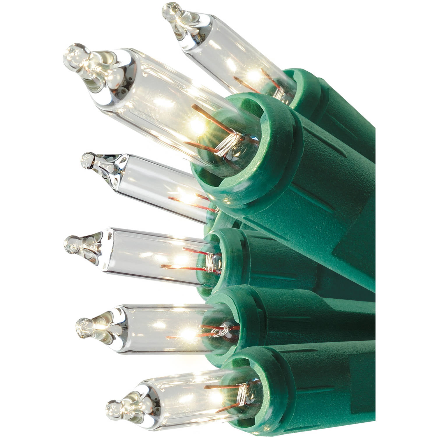 GE 150 Miniature Clear Lights Constant 6 pack 31Ft Green Wire for Decorating 