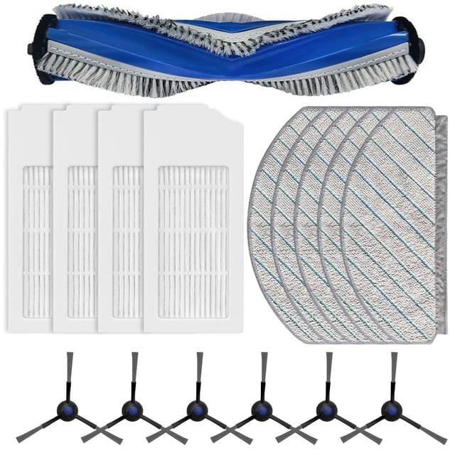 Mosiee Main Side Brush Kits For For Deebot N20/N20 Plus Vacuum Cleaner Spare Parts Main Side Brushes Filters Mop Cloths Kits