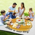 thumbnail image 4 of GZHJMY Extra Large Outdoor Picnic Blanket 78"x78",Cute Orange Drink Waterproof Beach Blanket Sand Free Foldable Picnic Mat for Camping,Park,Beach,Hiking, 4 of 6