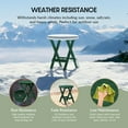 thumbnail image 5 of WestinTrends Malibu HDPE Outdoor 24.5 Inch Round Portable Folding Patio Dining Table, Dark Green, 5 of 15