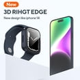 thumbnail image 4 of KOMI 2 Pack 2 in 1 Waterproof Case for Apple Watch Series 8 7 45mm, Straight Edge PC Front & Back Bumper with Tempered Glass Screen Protector 360 Protective Cover for iWatch 45mm, Midnight/Starlight, 4 of 5