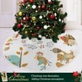 thumbnail image 6 of Coolnut Thanksgiving Tree Skirt Autumn Animals Xmas Tree Skirt, Floor Door Round Mat Decorations for Holiday Party Home Christmas Day Ornaments,47.2", 6 of 6