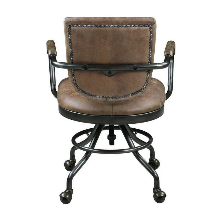 Height Adjustable Standard Back Office Chair Antique Brown