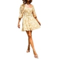 thumbnail image 1 of VISgogo Vestido de manga farol para mujer con decoración de volantes, ropa de verano de cintura alta con escote cuadrado de lunares VISgogo  moda, 1 of 9