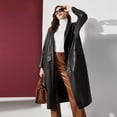 thumbnail image 3 of Gabardina de piel de oveja de capa superior de moda retro Tajiyane para mujer, chaqueta cortavientos larga auténtica para otoño e invierno 2024, 3 of 5