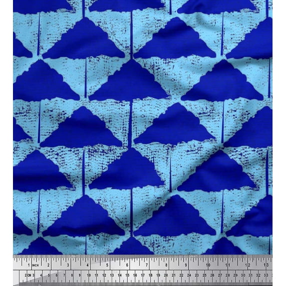 Soimoi Cotton Duck Fabric Triangle Geometric Fabric Prints by Yard 42 Inch Wide