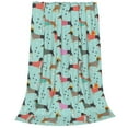 thumbnail image 2 of Zufioo Christmas Dachshund Fleece Blanket Queen Size,Plush Bed Blanket,Ultra Soft Throw Blanket,Plush Fuzzy Cozy Blanket Perfect for Bed,Couch-60"x50", 2 of 7