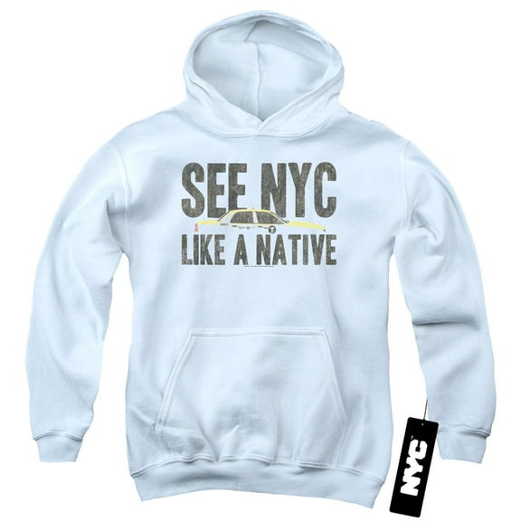 New York City Nyc Like A Native Youth Pullover Hoodie Sweatshirt White