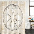 thumbnail image 2 of Sand Dollar Coastal Bathroom Shower Curtains with 12 Hooks Polyester Waterproof Shower Curtain for Stalls and Bathtubs Summer Beach Beige Sea Decorative Bathroom Privacy Curtain 72x84 Inches, 2 of 8