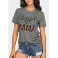 thumbnail image 3 of YourTops Women Blessed Mama T-Shirt Mama Shirt Gift for Mom (US XL, Grey), 3 of 3