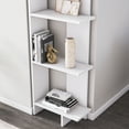 thumbnail image 2 of Alice 67" 5-Shelf Corner Bookcase White, 2 of 7