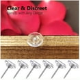 thumbnail image 5 of 150 Pack Clear Push Pins Tacks, Flat Head Thumbtacks for Bulletin Board, Cork Board, Shadow Box, Wall Hanging – Heavy Duty Plastic Head with Steel Point in Reusable Storage Box, 5 of 6