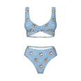 thumbnail image 4 of Rocae Cute Cartoon Corgi for Bikini Set for Women Two Piece Sexy High Swimsuits Split Crossover Bikini, 4 of 9