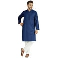 thumbnail image 5 of Atasi Indian Mens 2 Piece Kurta Pajama Set Henley NeckÂ&nbsp;Casual Long Kurta, 5 of 7