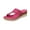 Pink, variant on Slide Sandals For Women Casual Round Toe Flip Flop Shoes Canvas Upper Comfortable Heel Height 2.17 Inches Available In Us Size 6
