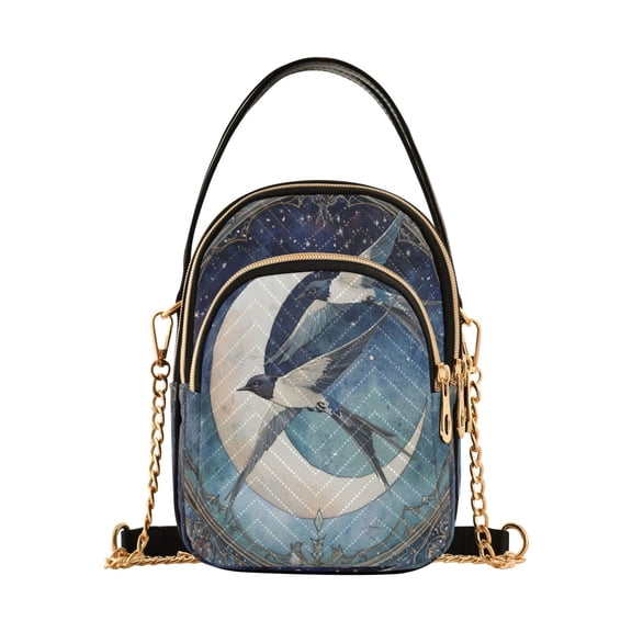 DIXRUYEE Cross Body Fashion Shoulder Waist Purse Bags Night's Serenade Pocket Handbags