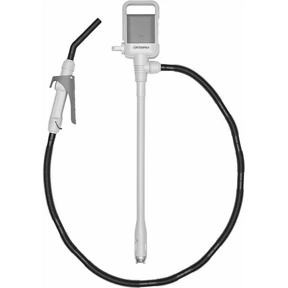 Deway Automatic Fuel Transfer Pump with Plastic Hose, Nozzle, Flow Control, Fits All Cans