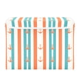 thumbnail image 7 of Yayeee Collapsible Cube Storage Bin with Lid Fabric Closet Decorative Basket with Handles, Simple Nautical Pattern, 7 of 7