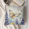 thumbnail image 3 of SHANXI  Spring Pillow Covers,Lavender Floral Butterfly Decorations Seasonal Farmhouse Pillow Case Decor for Sofa Couch 20x20in, 3 of 5