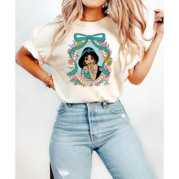 Princess Jasmine Shirt, Disney Princess Shirt, Disney Character Shirt, Princess Girl Shirt, Minnie Ears Tee, Jasmine Tee, Jasmine Watercolor