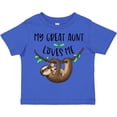 thumbnail image 3 of Inktastic My Great Aunt Loves Me Cute Sloth and Baby Boys or Girls Toddler T-Shirt, 3 of 5