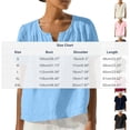 thumbnail image 3 of Qiopertar Women's Short Sleeve Button Down Blouse V-Neck Ruffled Casual Cropped Top Spring Summer Vacation Boho Relaxed Shirt, Pink XL, 3 of 7